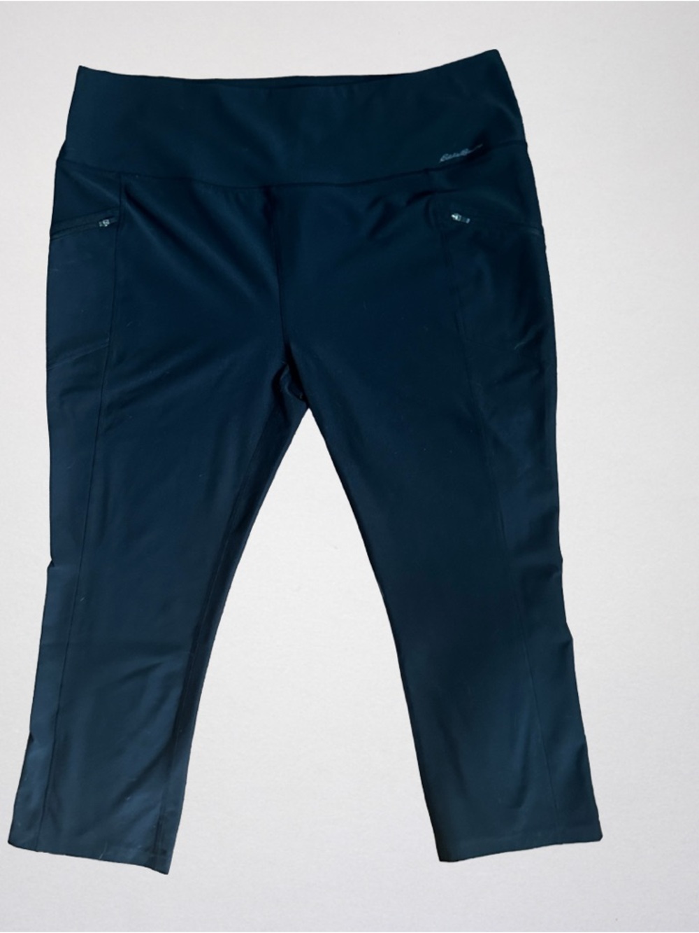 Traverse Trail High-Rise Capris Black Tall 2X Moisture Wicking Zip Pocket